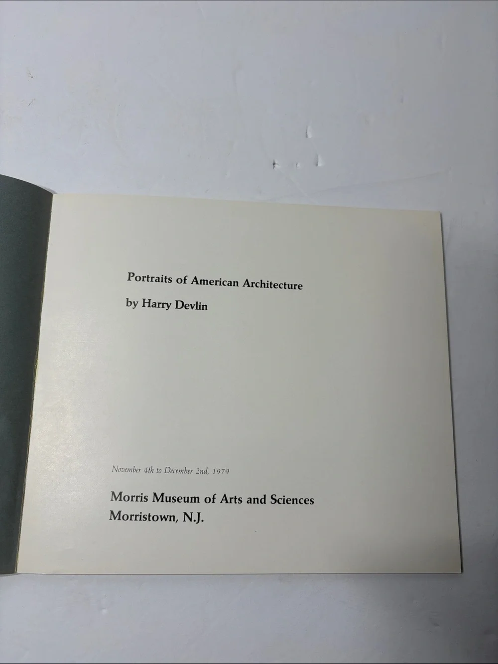 Portraits of American Architecture by Harry Devlin Morris Museum Book